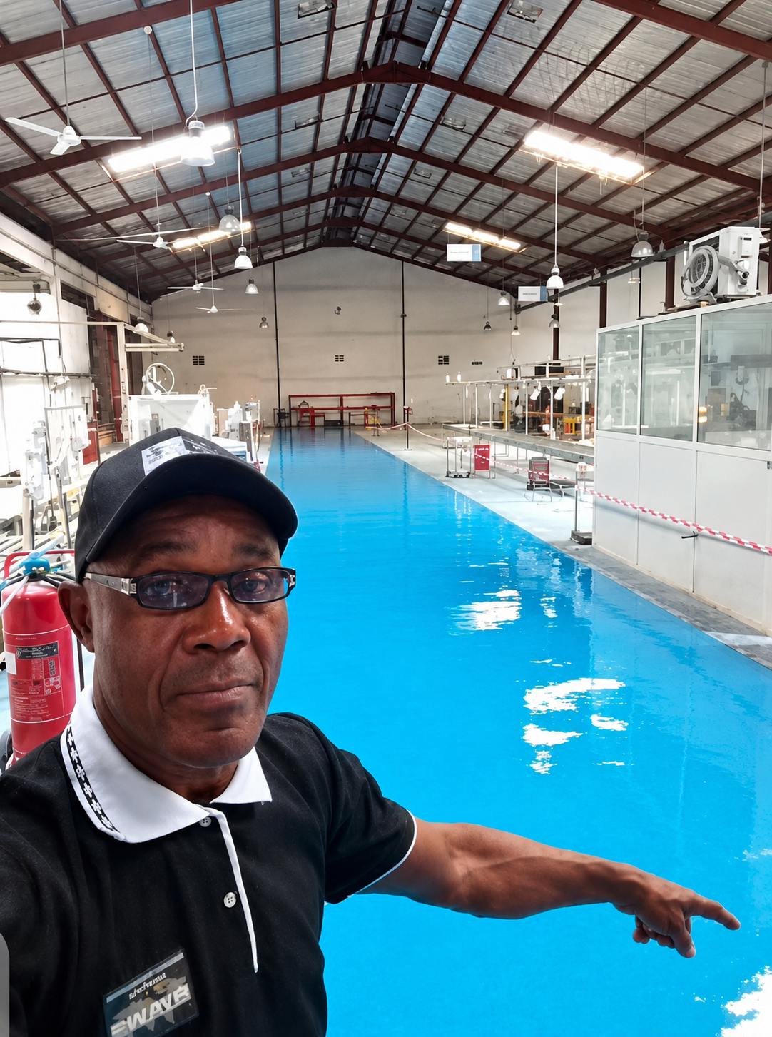 Manufacturing team in warehouse